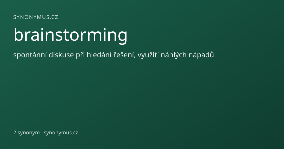 Náhled odkazu: brainstorming