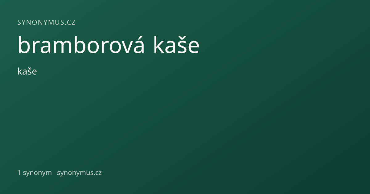 Náhled odkazu: bramborová kaše