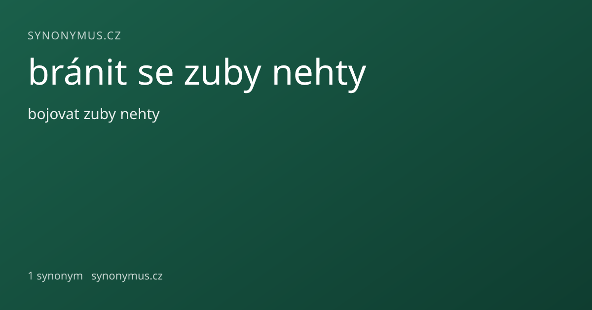 Náhled odkazu: bránit se zuby nehty