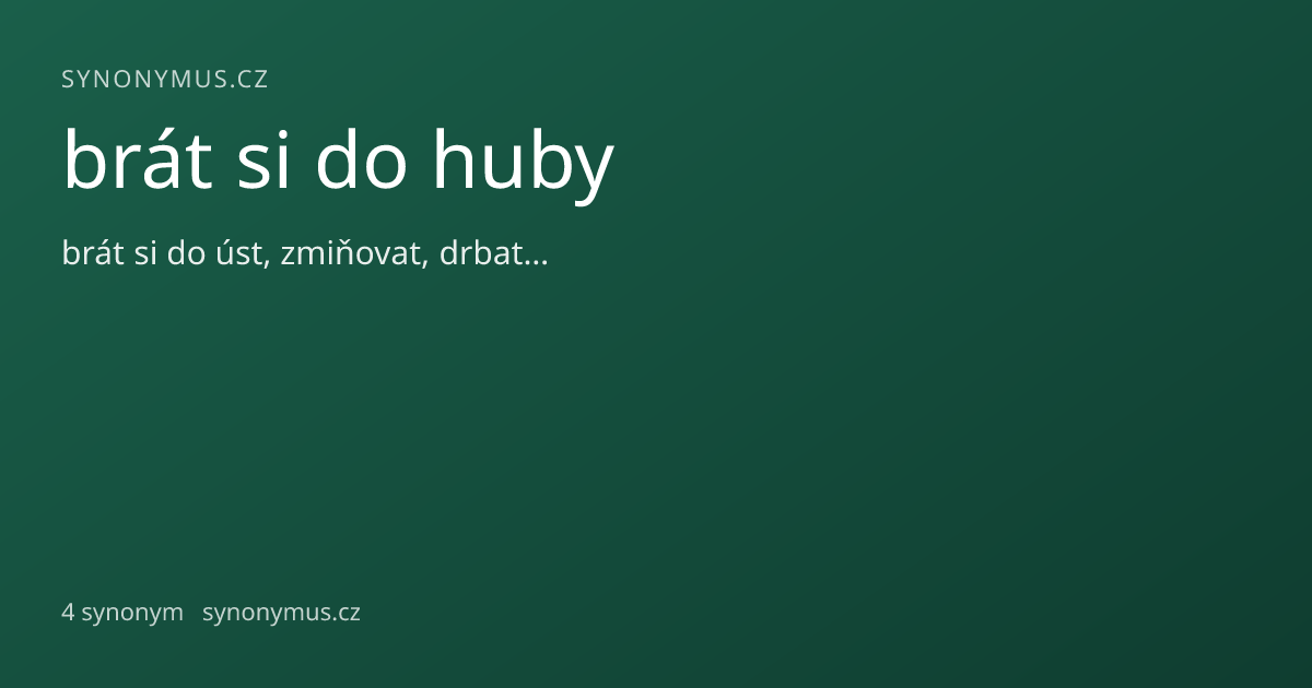 Náhled odkazu: brát si do huby