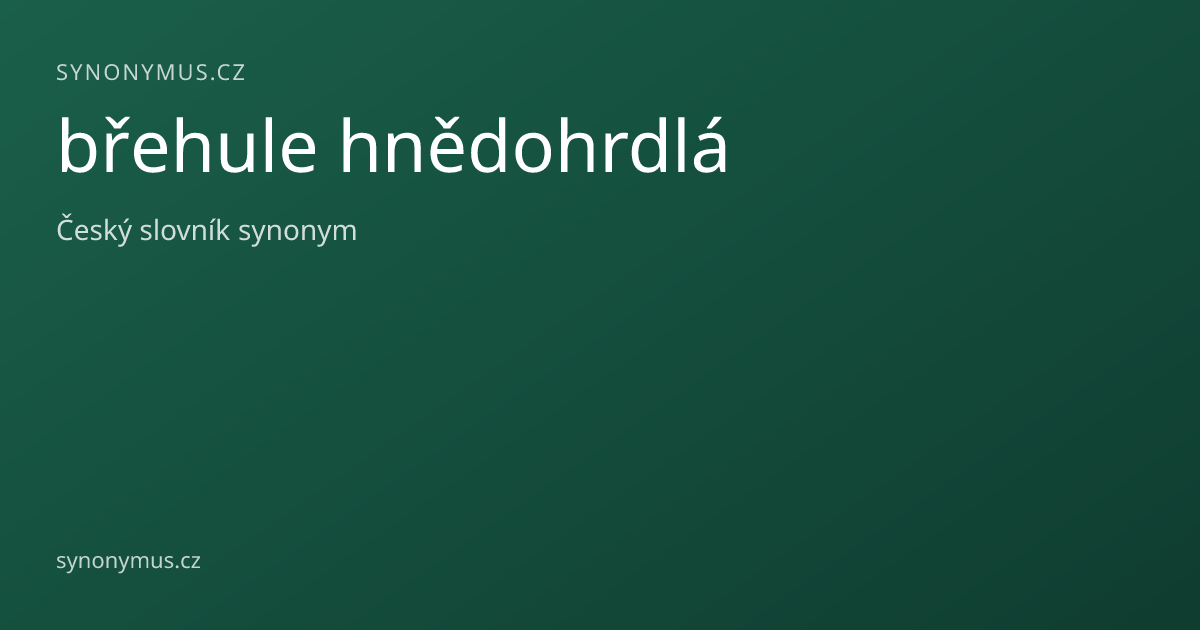 Náhled odkazu: břehule hnědohrdlá