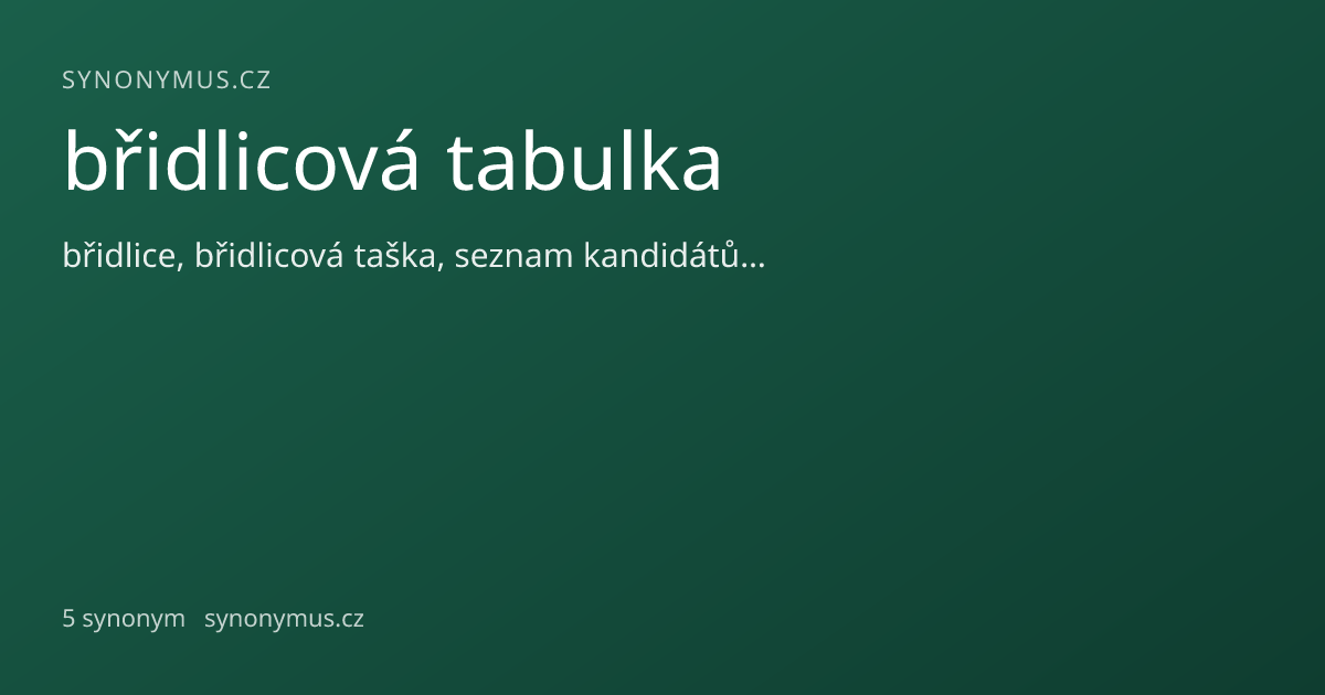 Náhled odkazu: břidlicová tabulka
