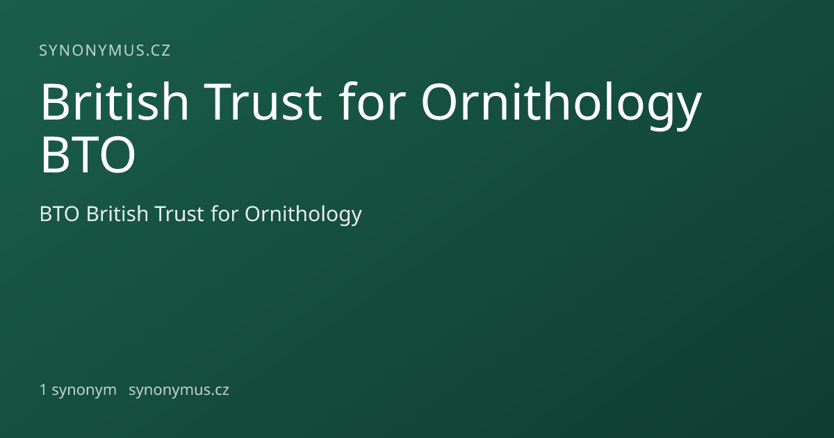 Náhled odkazu: British Trust for Ornithology BTO