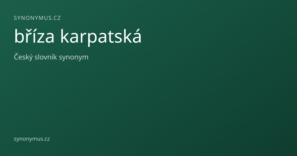 Náhled odkazu: bříza karpatská