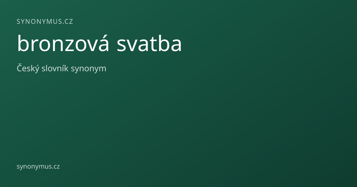 Náhled odkazu: bronzová svatba