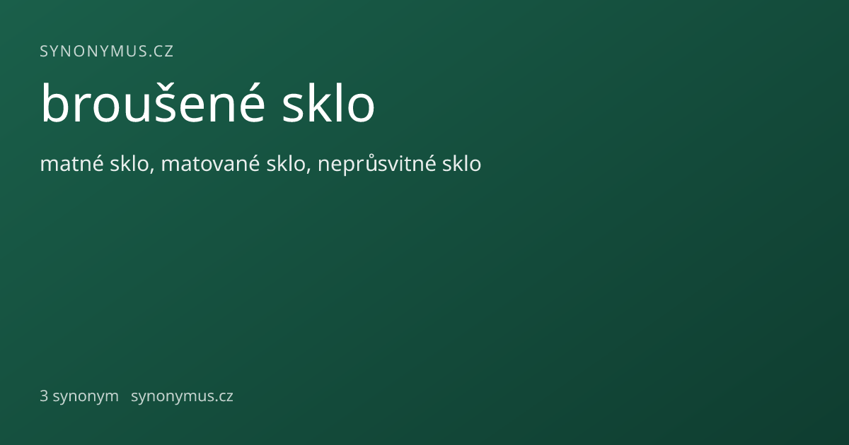 Náhled odkazu: broušené sklo