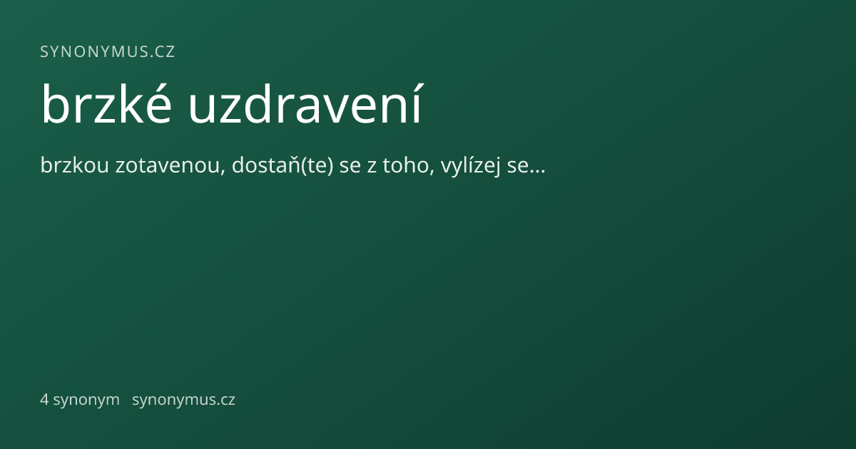 Náhled odkazu: brzké uzdravení