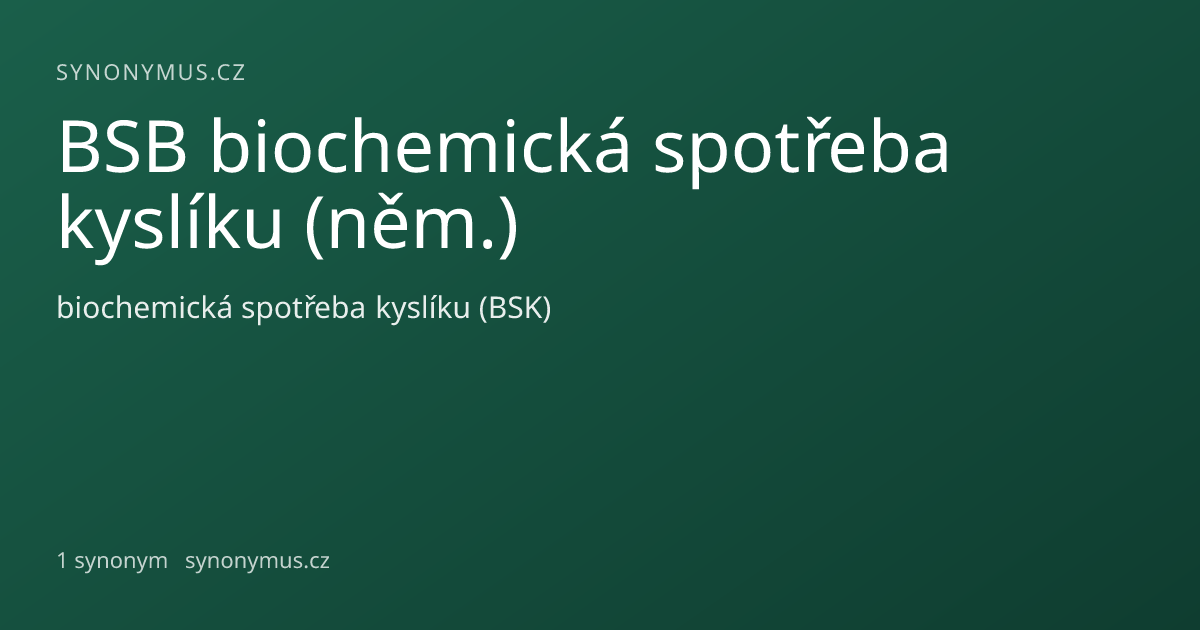 Náhled odkazu: BSB biochemická spotřeba kyslíku (něm.)