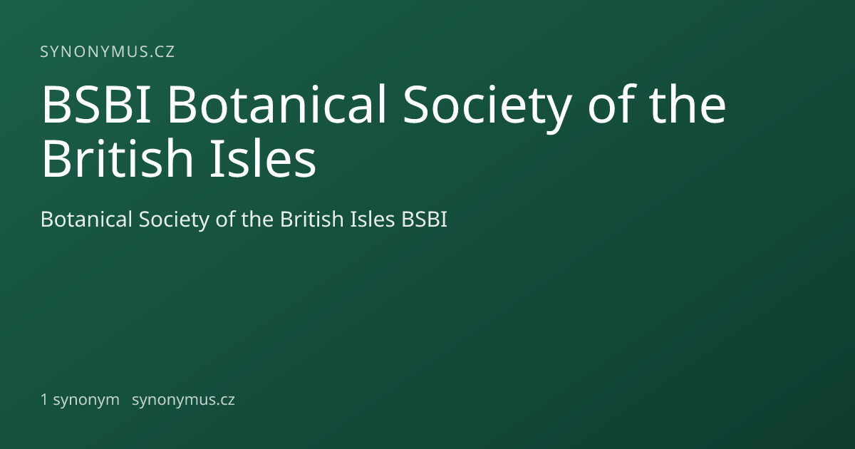 Náhled odkazu: BSBI Botanical Society of the British Isles