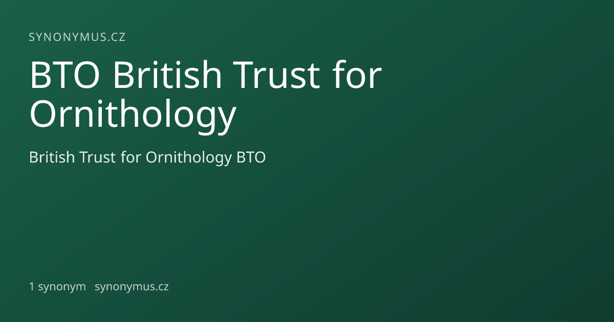 Náhled odkazu: BTO British Trust for Ornithology
