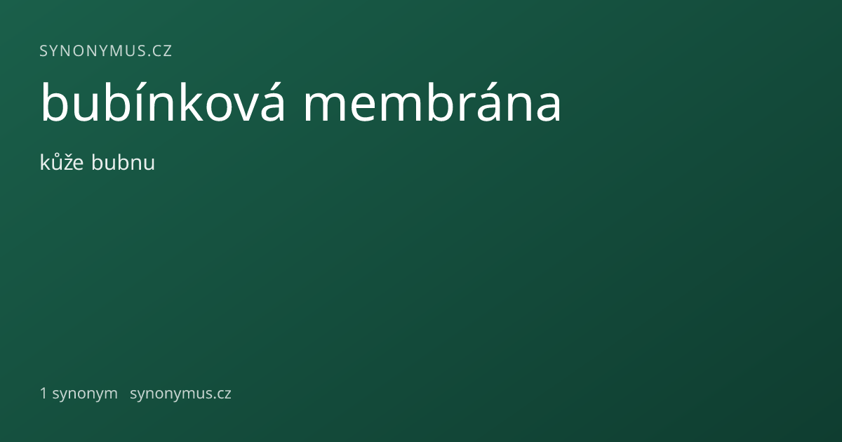 Náhled odkazu: bubínková membrána