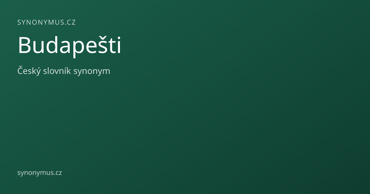 Náhled odkazu: Budapešti