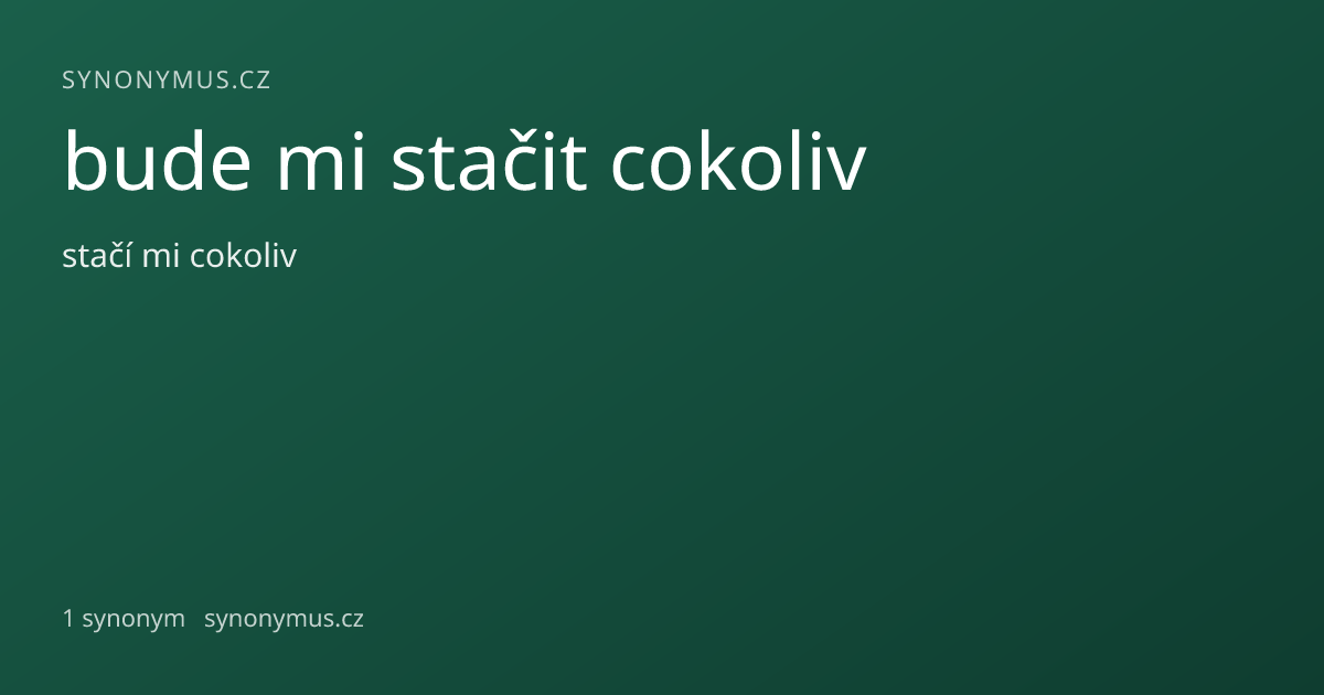 Náhled odkazu: bude mi stačit cokoliv