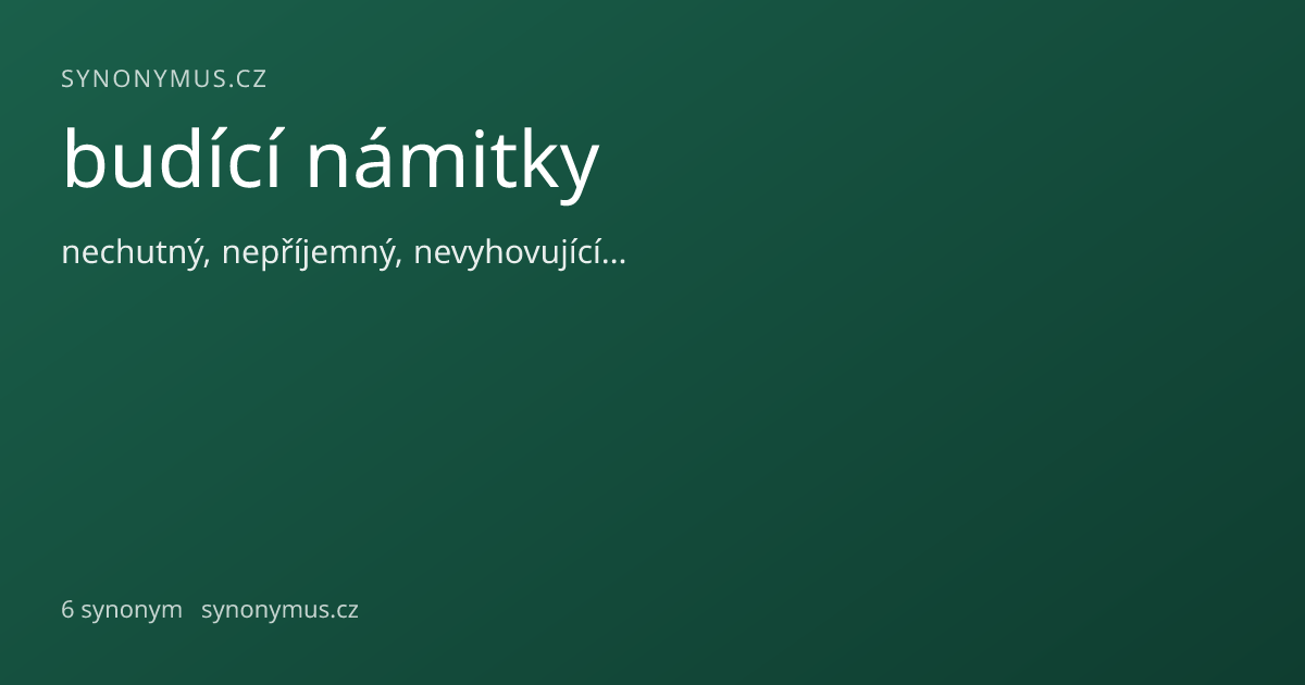 Náhled odkazu: budící námitky