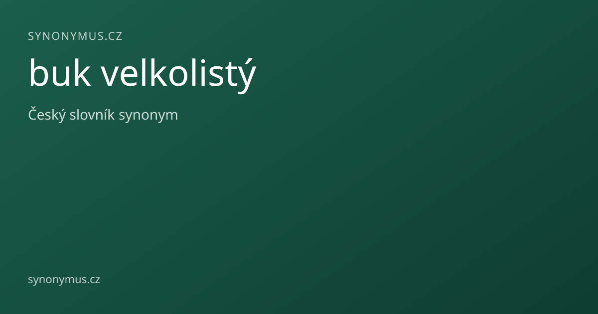 Náhled odkazu: buk velkolistý