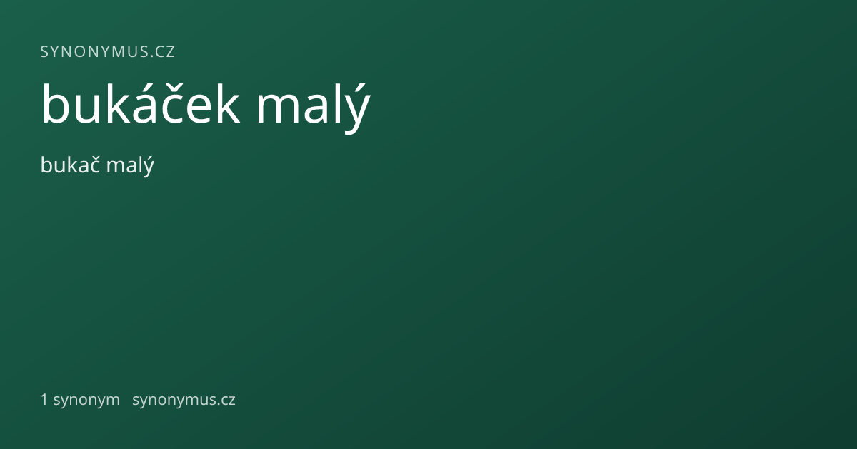 Náhled odkazu: bukáček malý