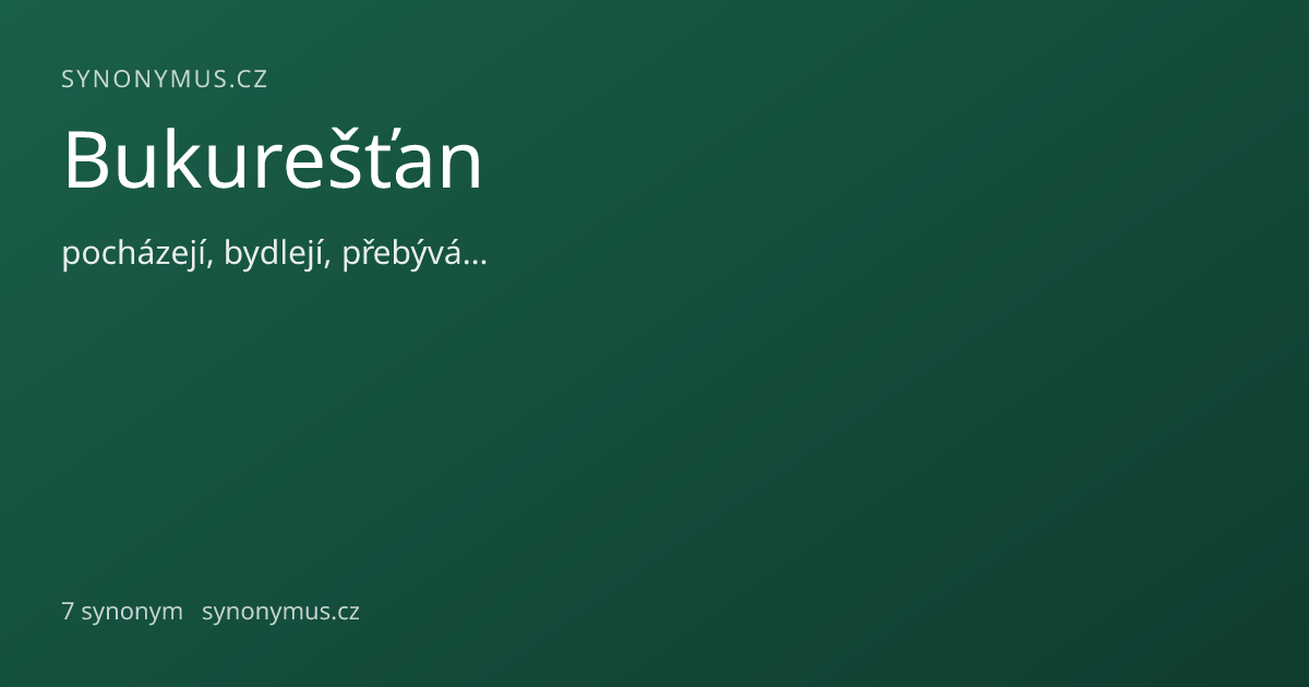 Náhled odkazu: Bukurešťan