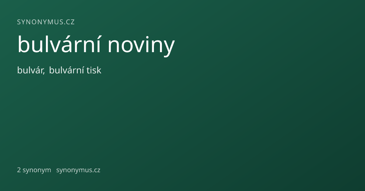 Náhled odkazu: bulvární noviny