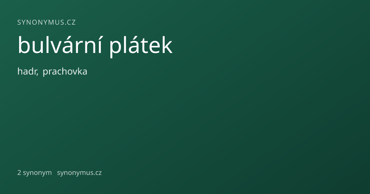 Náhled odkazu: bulvární plátek