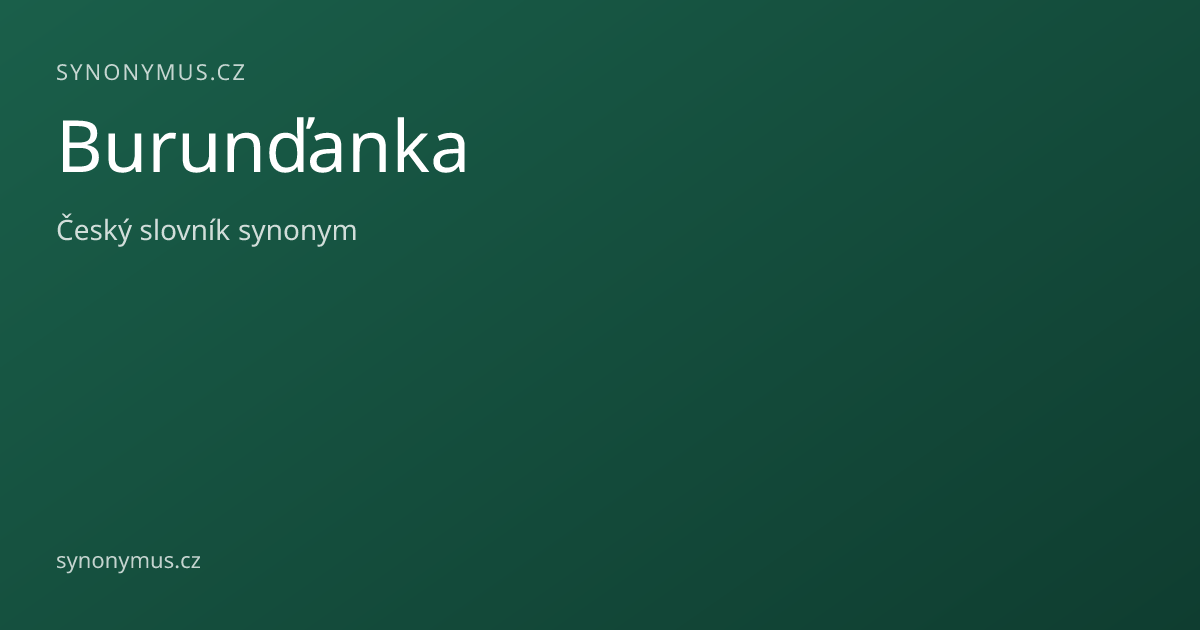 Náhled odkazu: Burunďanka