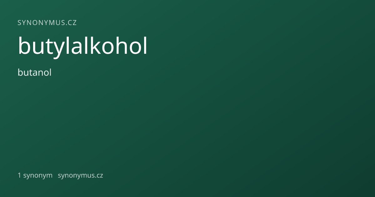 Náhled odkazu: butylalkohol