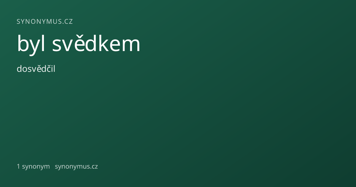 Náhled odkazu: byl svědkem
