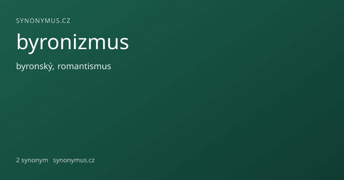 Náhled odkazu: byronizmus