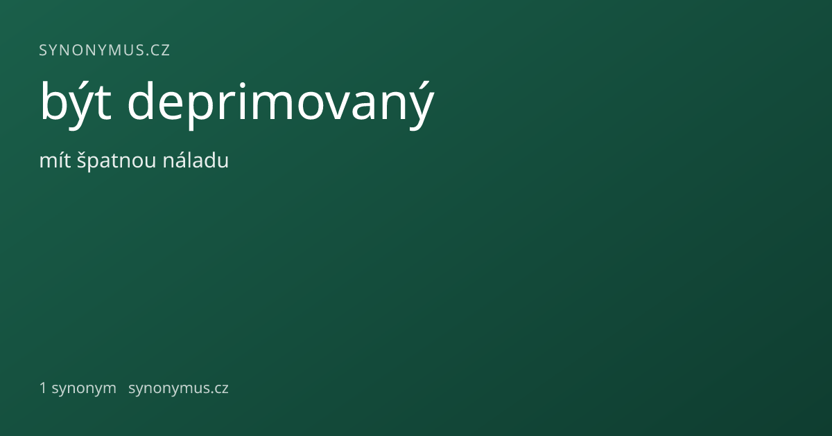 Náhled odkazu: být deprimovaný