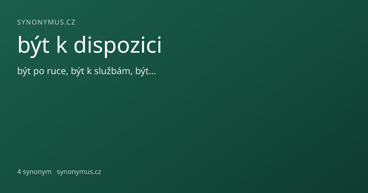 Náhled odkazu: být k dispozici