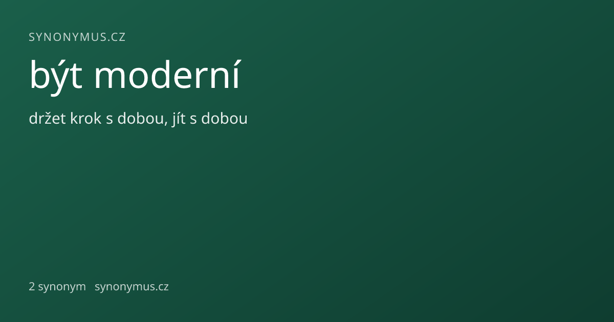 Náhled odkazu: být moderní