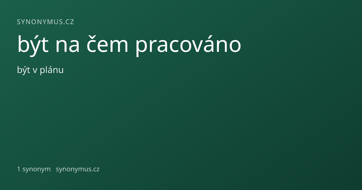 Náhled odkazu: být na čem pracováno