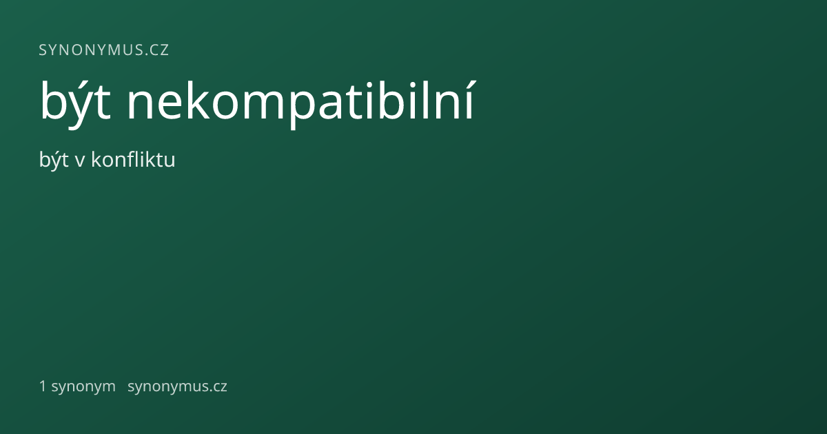Náhled odkazu: být nekompatibilní