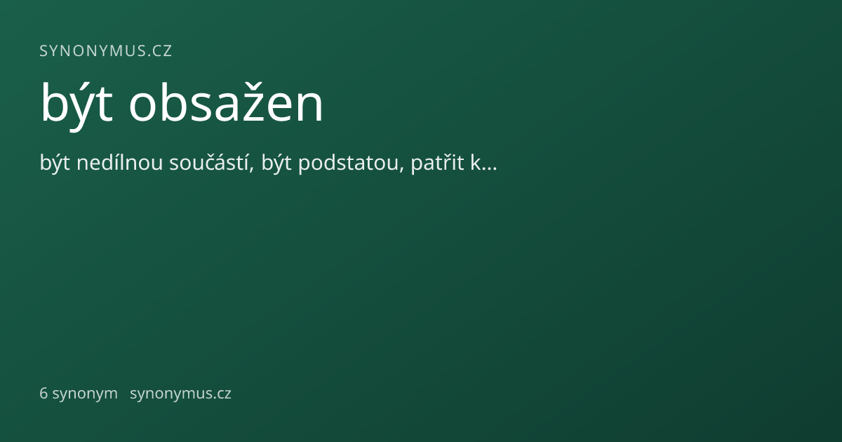 Náhled odkazu: být obsažen