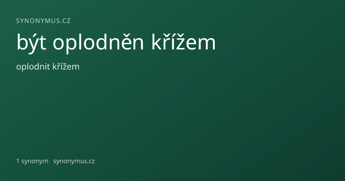 Náhled odkazu: být oplodněn křížem