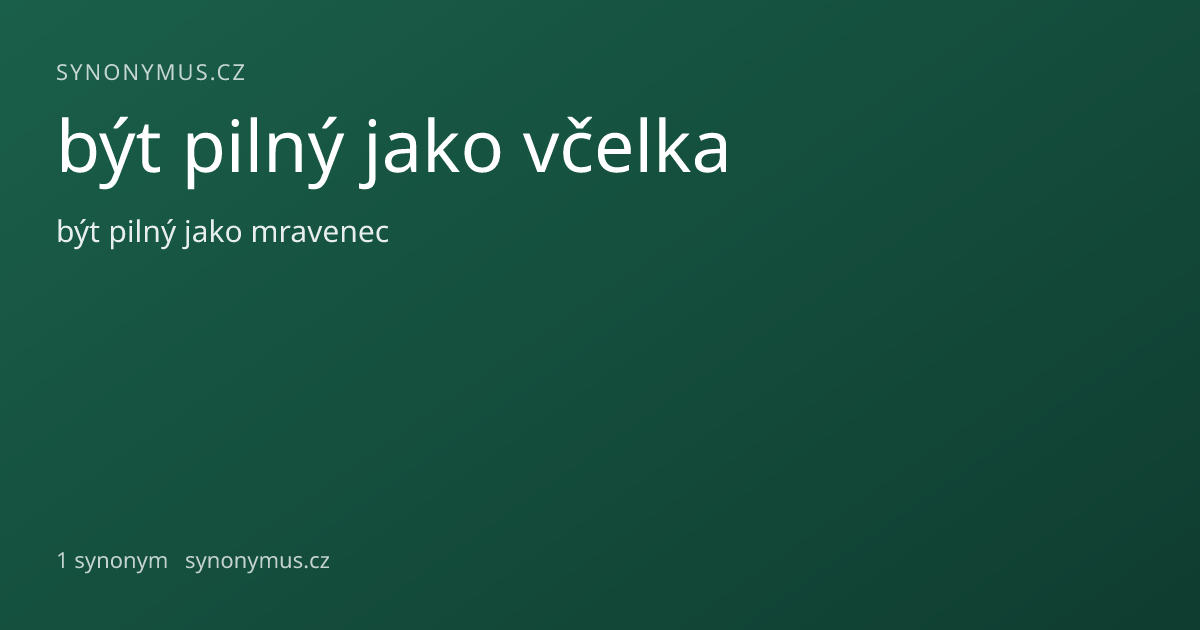 Náhled odkazu: být pilný jako včelka