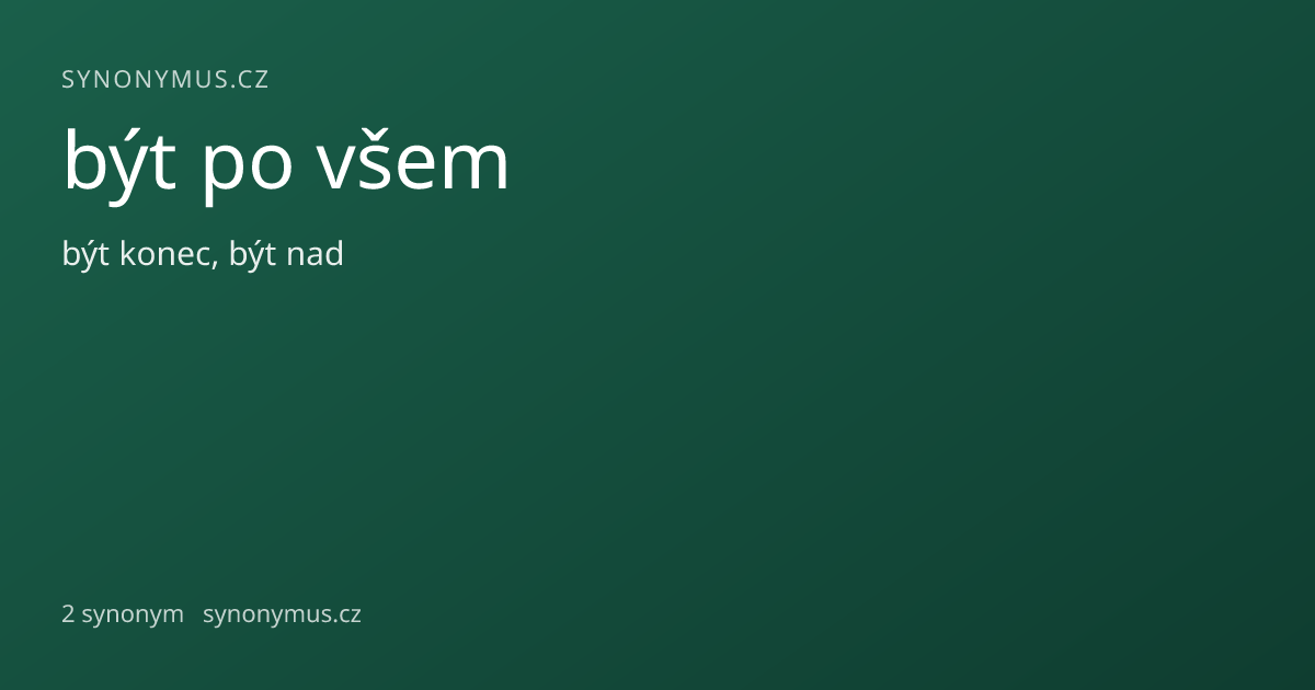 Náhled odkazu: být po všem