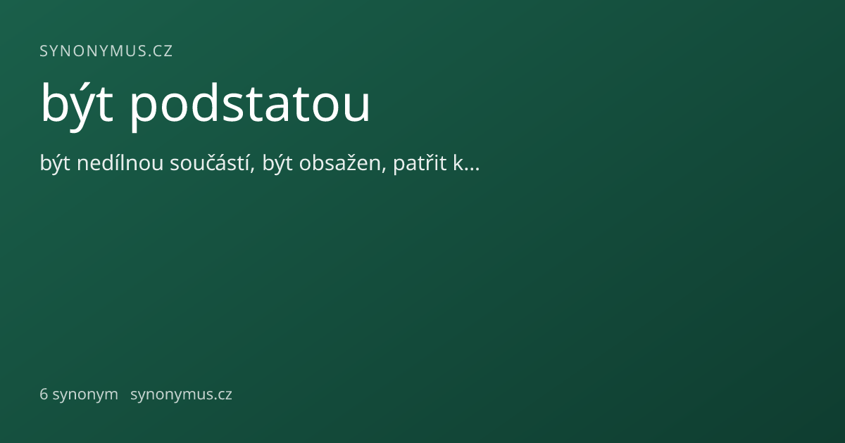 Náhled odkazu: být podstatou