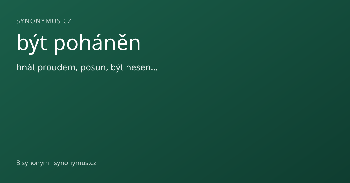 Náhled odkazu: být poháněn