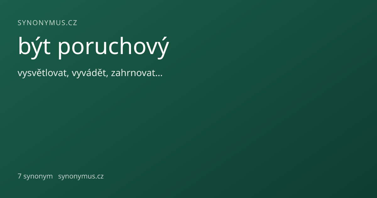 Náhled odkazu: být poruchový