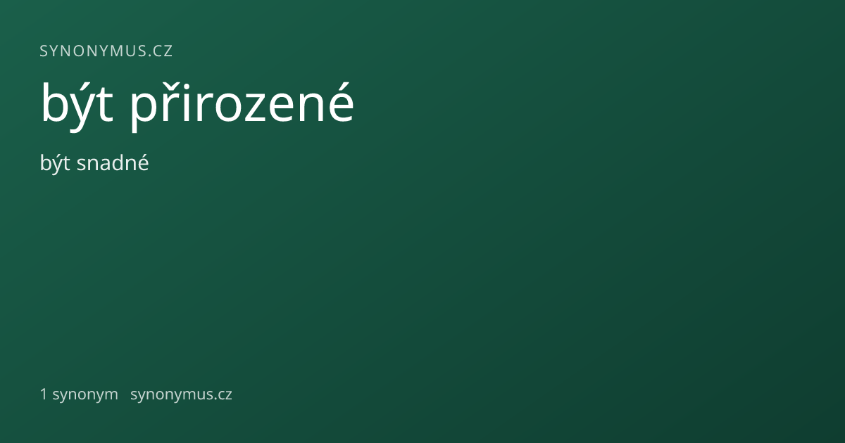 Náhled odkazu: být přirozené