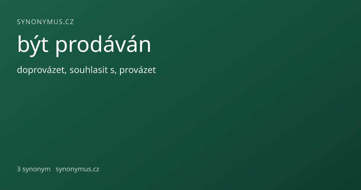 Náhled odkazu: být prodáván