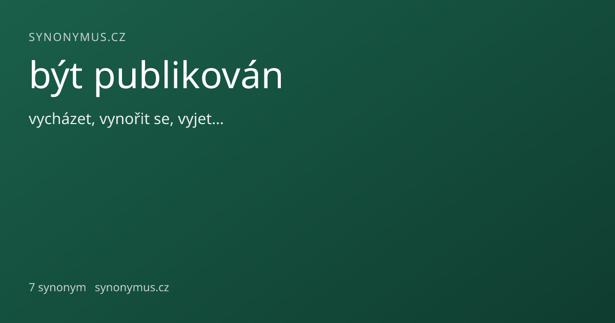 Náhled odkazu: být publikován