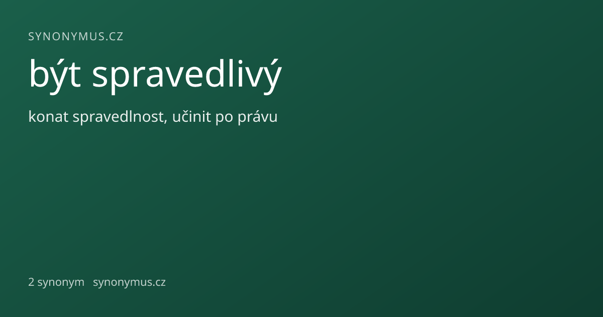 Náhled odkazu: být spravedlivý