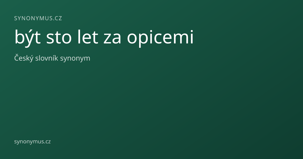Náhled odkazu: být sto let za opicemi