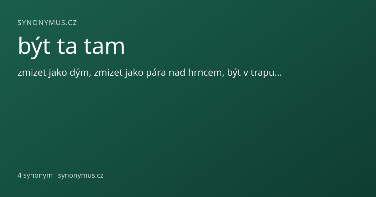 Náhled odkazu: být ta tam