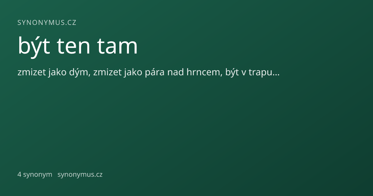 Náhled odkazu: být ten tam