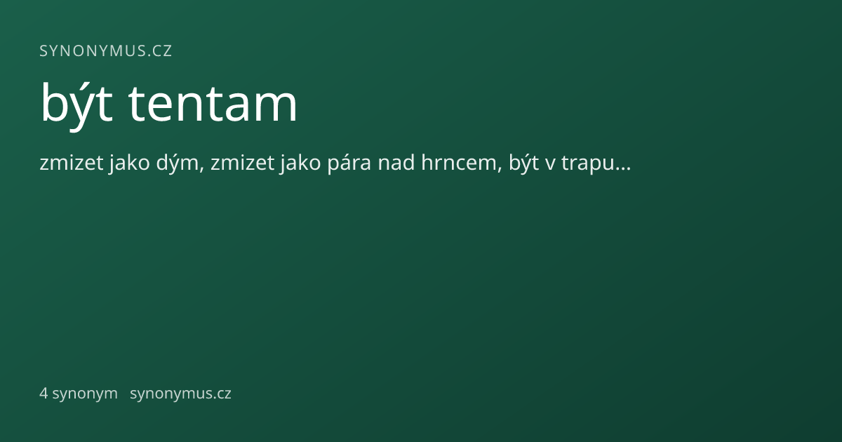 Náhled odkazu: být tentam
