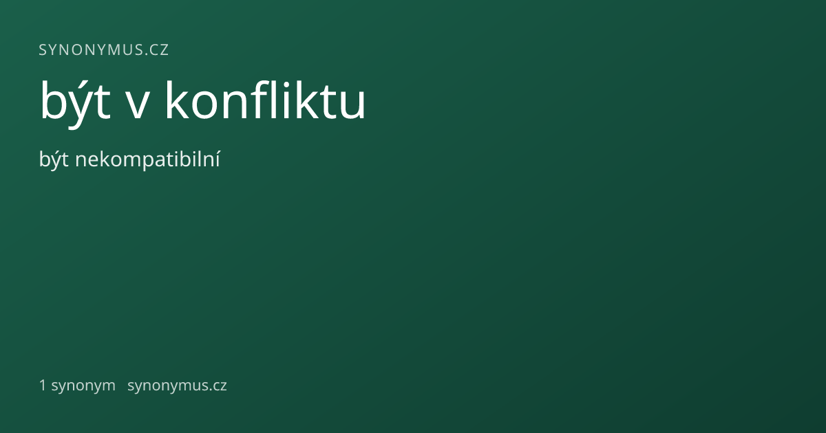 Náhled odkazu: být v konfliktu