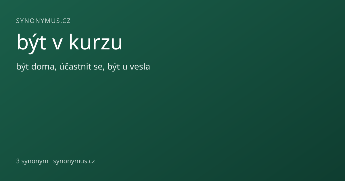 Náhled odkazu: být v kurzu