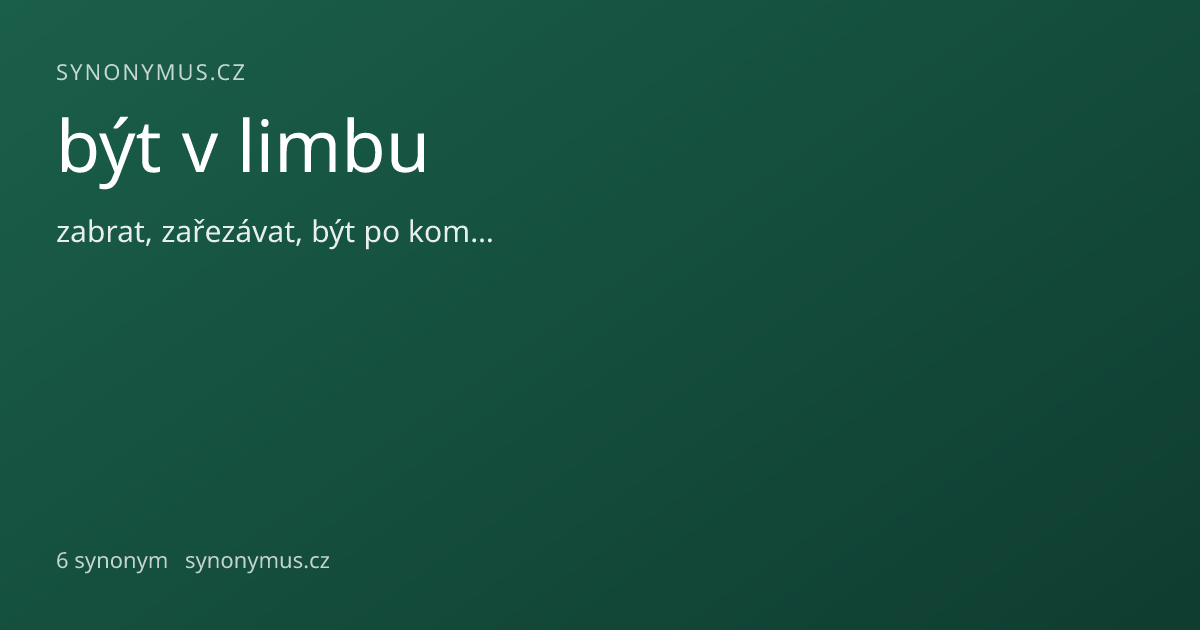 Náhled odkazu: být v limbu